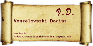 Veszelovszki Dorisz névjegykártya